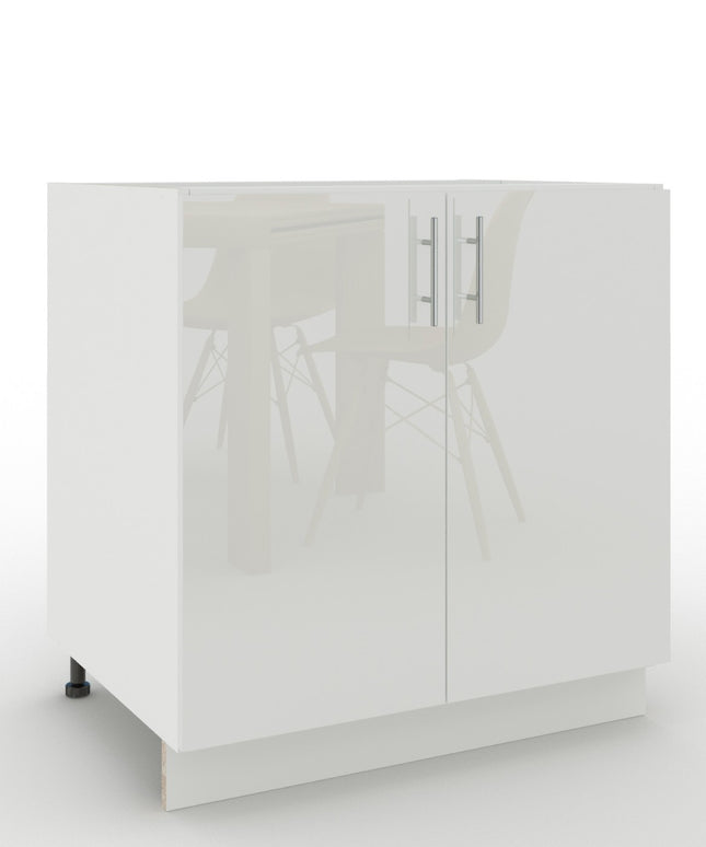 JD Greta Adjustable Legs Kitchen Base Unit 800mm - White Gloss