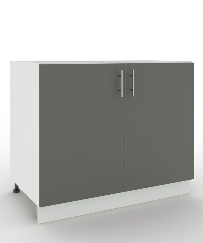 JD Greta Adjustable Legs Kitchen Base Unit 1000mm - Grey Matt