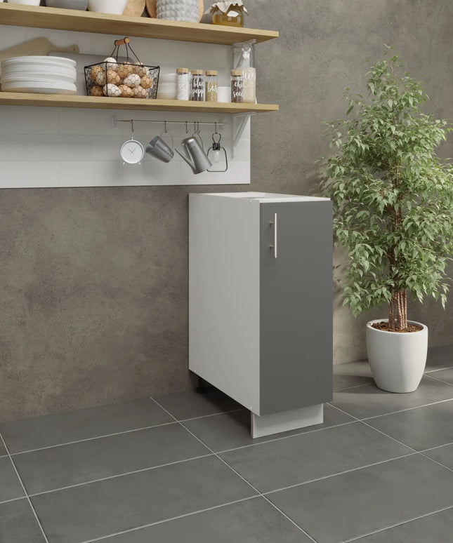 JD Greta Adjustable Legs Kitchen Base Unit 300mm - Grey Matt