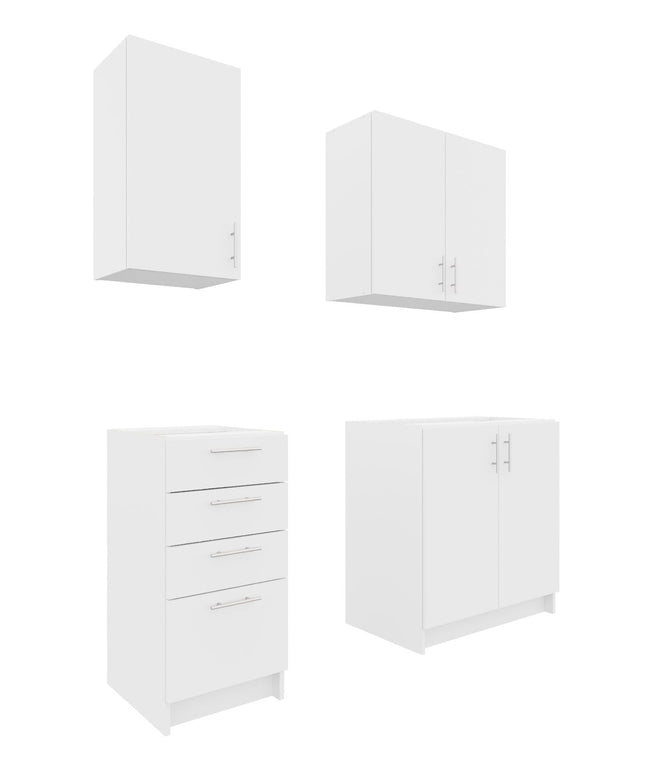 JD Greta Fixed Height 180cm 4 Piece Complete Kitchen - Dark Grey Matt