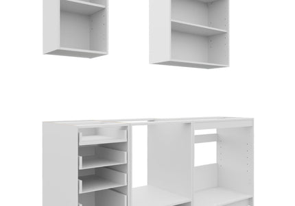 JD Greta Fixed Height 180cm 5 Piece Complete Kitchen - Dark Grey Matt With Worktops