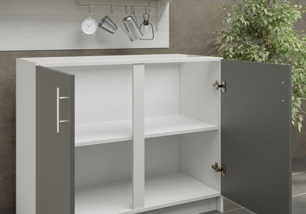 JD Greta NOT Adjustable Kitchen Base Unit 1000mm - Grey Matt