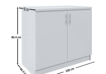 JD Greta Fixed Height Kitchen Base Unit 1000mm - Navy Matt With Worktop