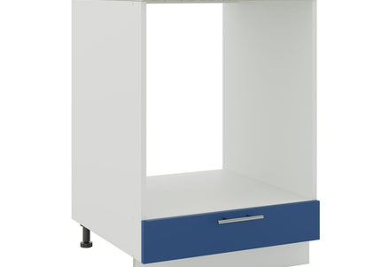 JD Greta Kitchen Adjustable 600mm Oven Cabinet - Navy Matt with Worktop