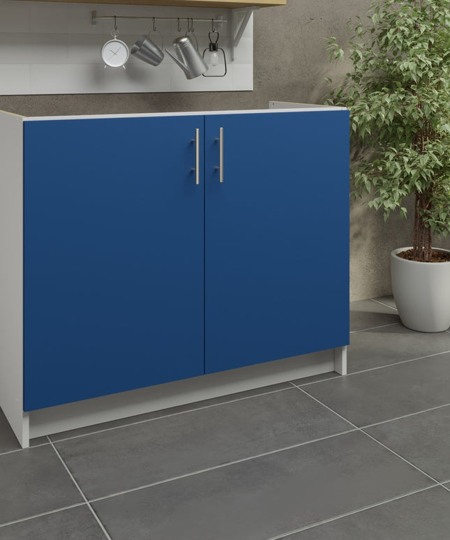 JD Greta Kitchen Fixed Height 1000mm Sink Base Cabinet - Navy Matt