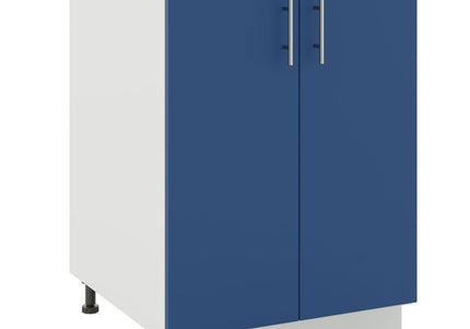 JD Greta Kitchen Adjustable 600mm Base Cabinet - Navy Matt with Worktop