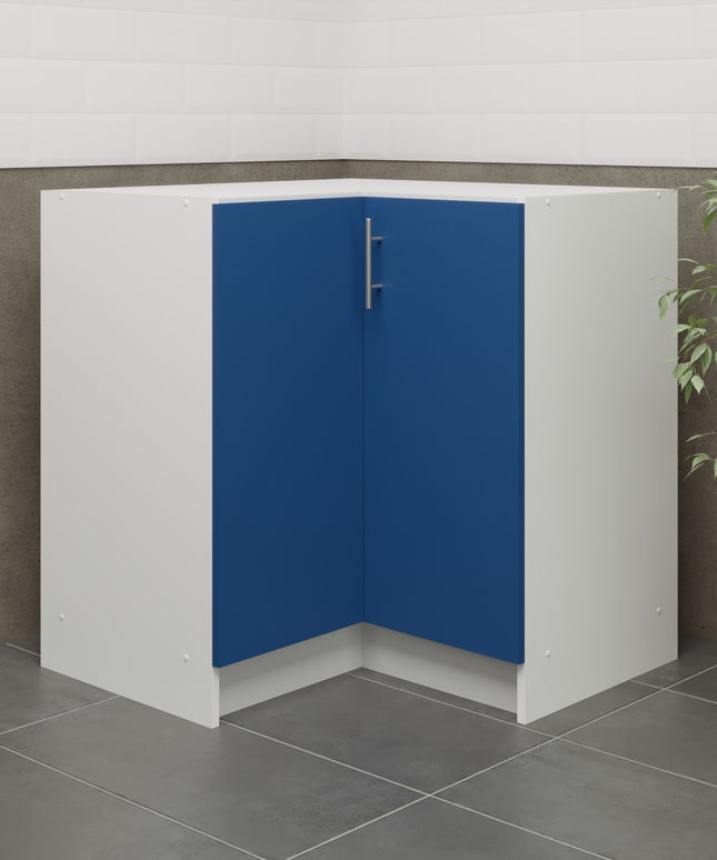 JD Greta Kitchen Fixed Height  800mm Corner Base Cabinet - Navy Matt