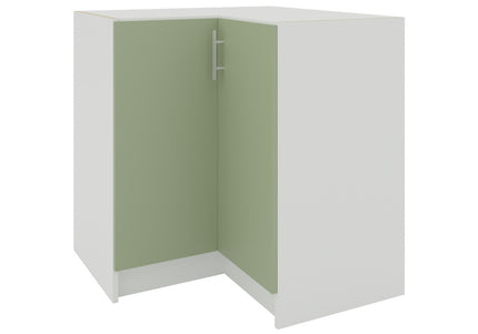 JD Greta Kitchen Fixed Height  800mm Corner Base Cabinet - Sage Green Matt
