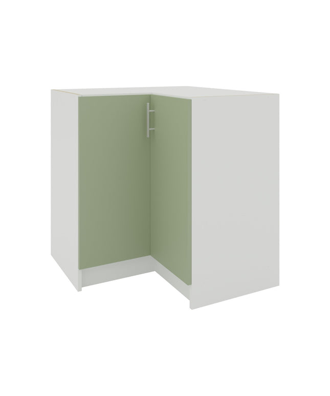 JD Greta Kitchen Fixed Height  800mm Corner Base Cabinet - Sage Green Matt