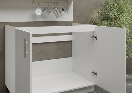 JD Greta Adjustable Legs Kitchen Sink Unit 1000mm  - White Gloss
