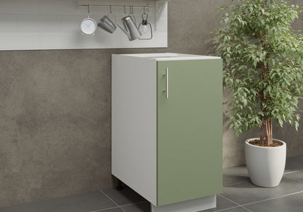 JD Greta Kitchen Adjustable 400mm Base Cabinet - Sage Green Matt
