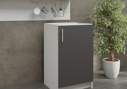 JD Greta NOT Adjustable Kitchen Base Unit 500mm - Dark Grey Matt