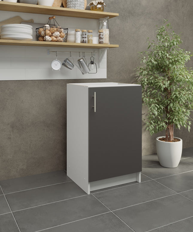 JD Greta NOT Adjustable Kitchen Base Unit 500mm - Dark Grey Matt