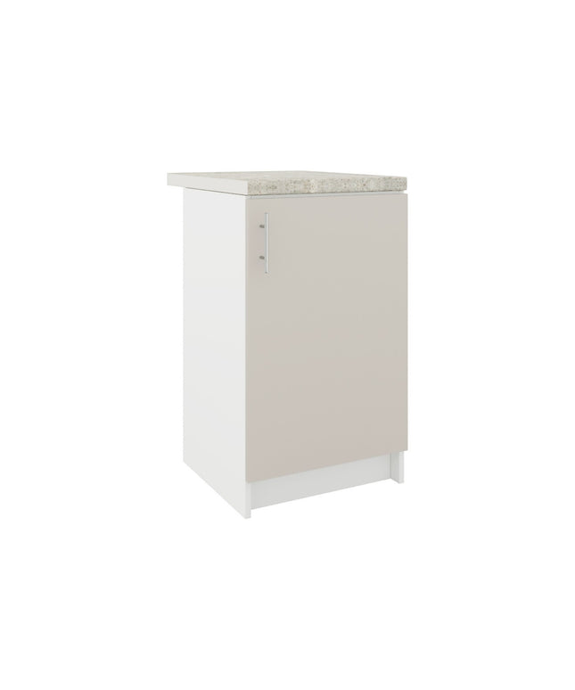 JD Greta Fixed Height Kitchen Base Unit 500mm - Cashmere Matt With Worktop