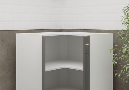 JD Greta NOT Adjustable Kitchen Base Corner Unit - Dark Grey Matt