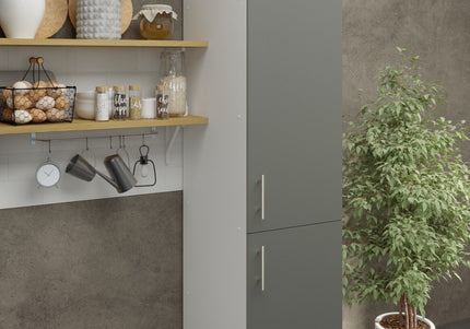 JD Greta NOT Adjustable Kitchen Tall Larder Unit 400mm - Grey Matt