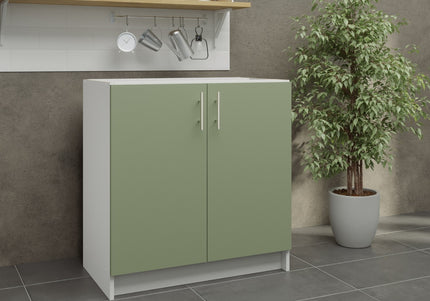 JD Greta Fixed Height Kitchen Base Unit 800mm - Sage Green Matt