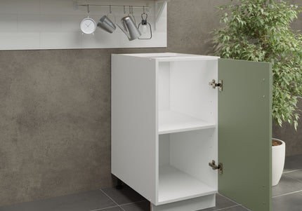 JD Greta Kitchen Adjustable 400mm Base Cabinet - Sage Green Matt