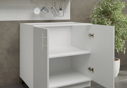 JD Greta Adjustable Legs Kitchen Base Unit 800mm - White Gloss