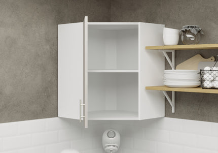 JD Greta Kitchen Wall Corner Unit 600mm Cabinet With Door 60cm - Cashmere Matt