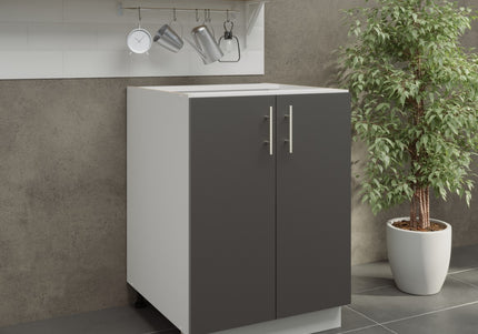 JD Greta Adjustable Legs Kitchen Base Unit 600mm - Dark Grey Matt