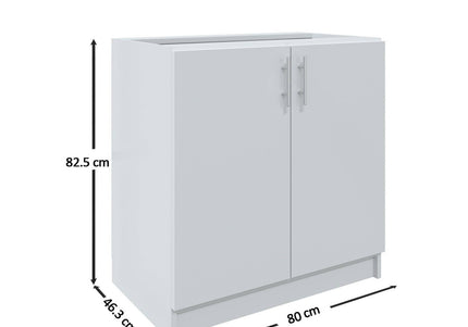 JD Greta Fixed Height Kitchen Base Unit 800mm - White Matt