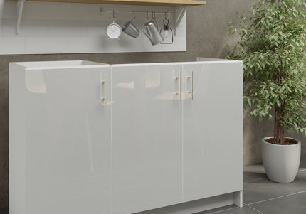 JD Greta NOT Adjustable Kitchen Sink Unit 1200mm  - White Gloss