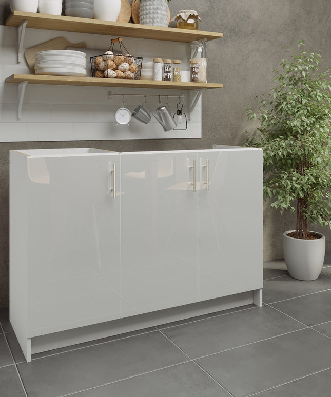 JD Greta NOT Adjustable Kitchen Sink Unit 1200mm  - White Gloss