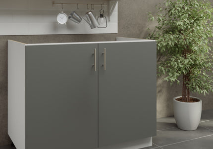 JD Greta Adjustable Legs Kitchen Sink Unit 1000mm  - Grey Matt
