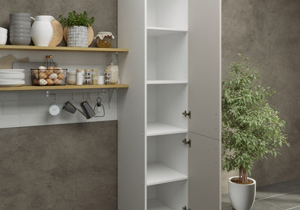 JD Greta Kitchen Fixed Height 400mm Tall Larder Unit - Cashmere Matt