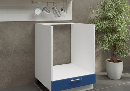 JD Greta Kitchen Adjustable 600mm Oven Base Cabinet - Navy Matt