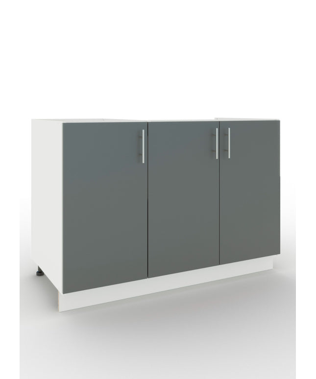 JD Greta Adjustable Legs Kitchen Sink Unit 1200mm  - Grey Matt