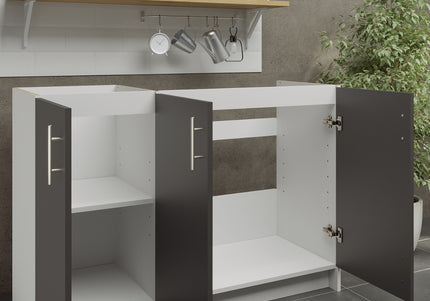 JD Greta NOT Adjustable Kitchen Sink Unit 1200mm  - Dark Grey Matt