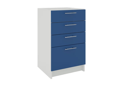 JD Greta Kitchen Fixed Height 500mm Base Drawer Cabinet - Navy Matt