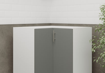 JD Greta NOT Adjustable Kitchen Base Corner Unit - Grey Matt