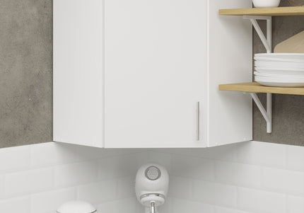 JD Greta Kitchen Wall Corner Unit Cabinet - White Matt