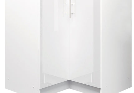 JD Greta NOT Adjustable Kitchen Base Corner Unit - White Gloss