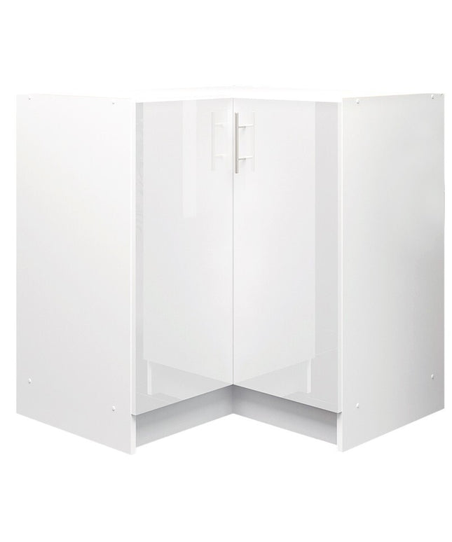 JD Greta NOT Adjustable Kitchen Base Corner Unit - White Gloss