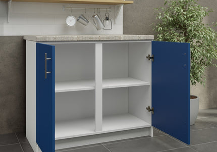 JD Greta Fixed Height Kitchen Base Unit 1000mm - Navy Matt With Worktop