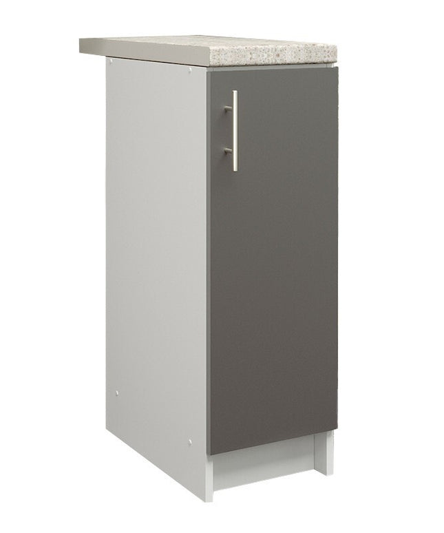 JD Greta NOT Adjustable Kitchen Base Unit 300mm - Dark Grey Matt (With Worktop)