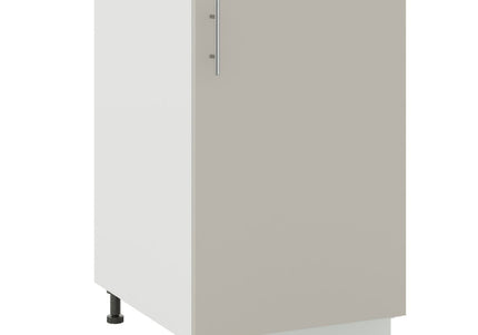 JD Greta Kitchen Adjustable 500mm Base Cabinet - Cashmere Matt with Worktop