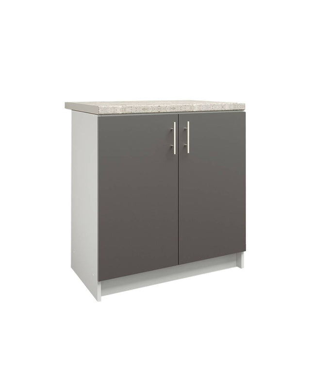 JD Greta Kitchen Sink Unit Fixed Height 800mm Cabinet – Dark Grey With Worktop