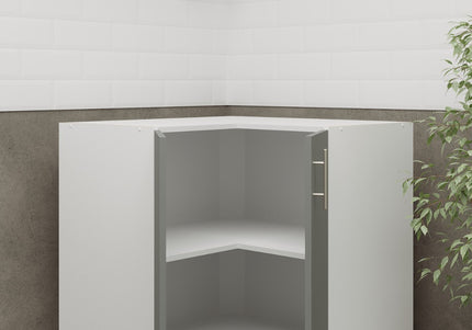 JD Greta NOT Adjustable Kitchen Base Corner Unit - Grey Matt