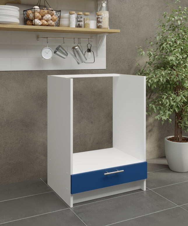 JD Greta Kitchen Fixed Height 600mm Oven Base Cabinet - Navy Matt