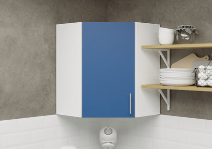 JD Greta Kitchen Wall Corner Unit 600mm Cabinet With Door 60cm - Navy Matt