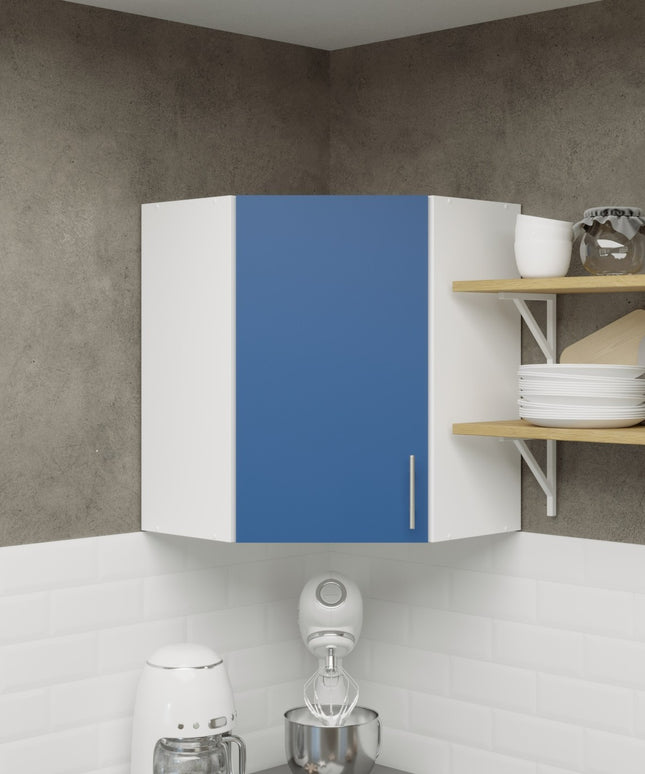 JD Greta Kitchen Wall Corner Unit 600mm Cabinet With Door 60cm - Navy Matt