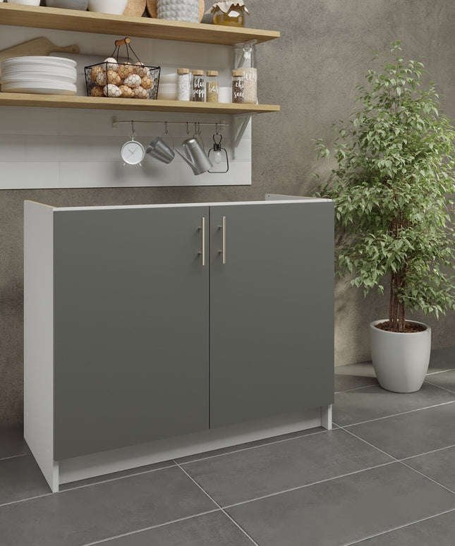 JD Greta NOT Adjustable Kitchen Sink Unit 1000mm  - Grey Matt