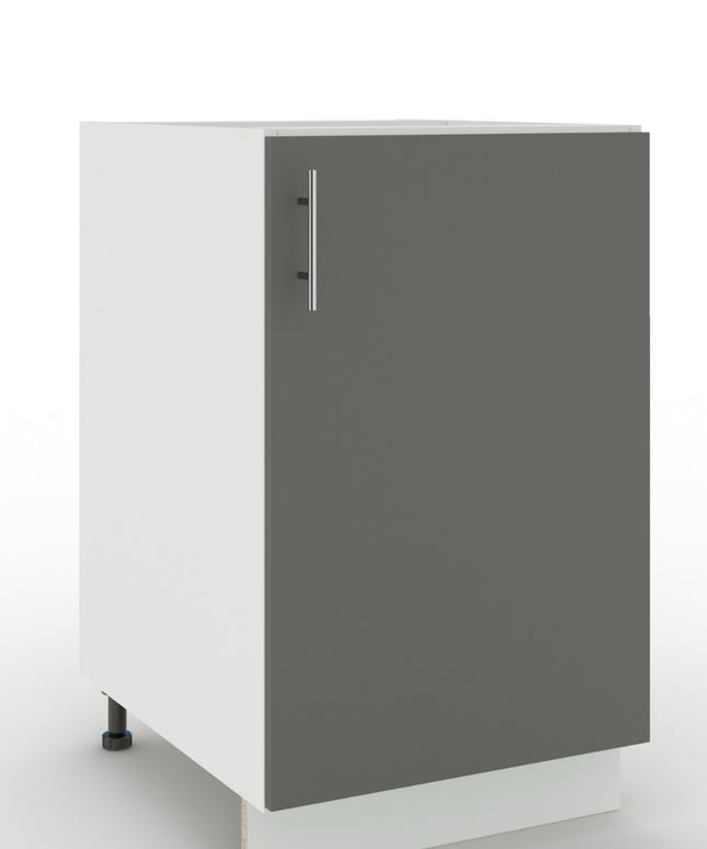 JD Greta Adjustable Legs Kitchen Base Unit 500mm - Grey Matt