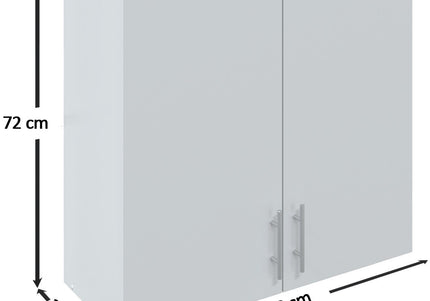 JD Greta Kitchen Wall Unit 800mm Kitchen Cabinet - Grey Matt