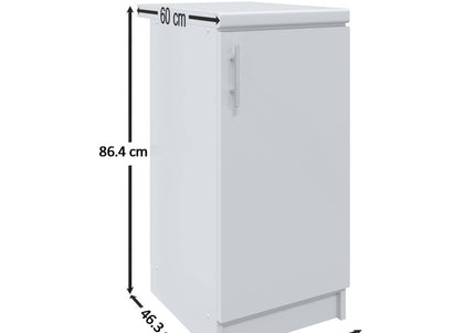 JD Greta Fixed Height Kitchen Base Unit 400mm - Sage Green Matt With Worktop